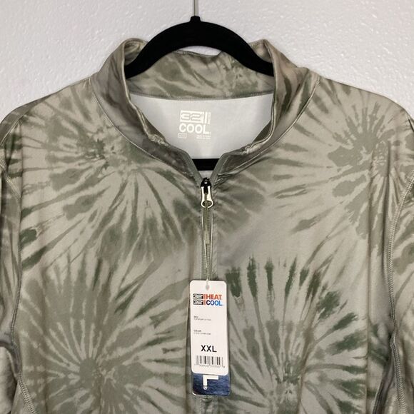 NWT New 32 Degrees 1/2 Zip Tie Dye Green Pullover Size XXL - Picture 4 of 9